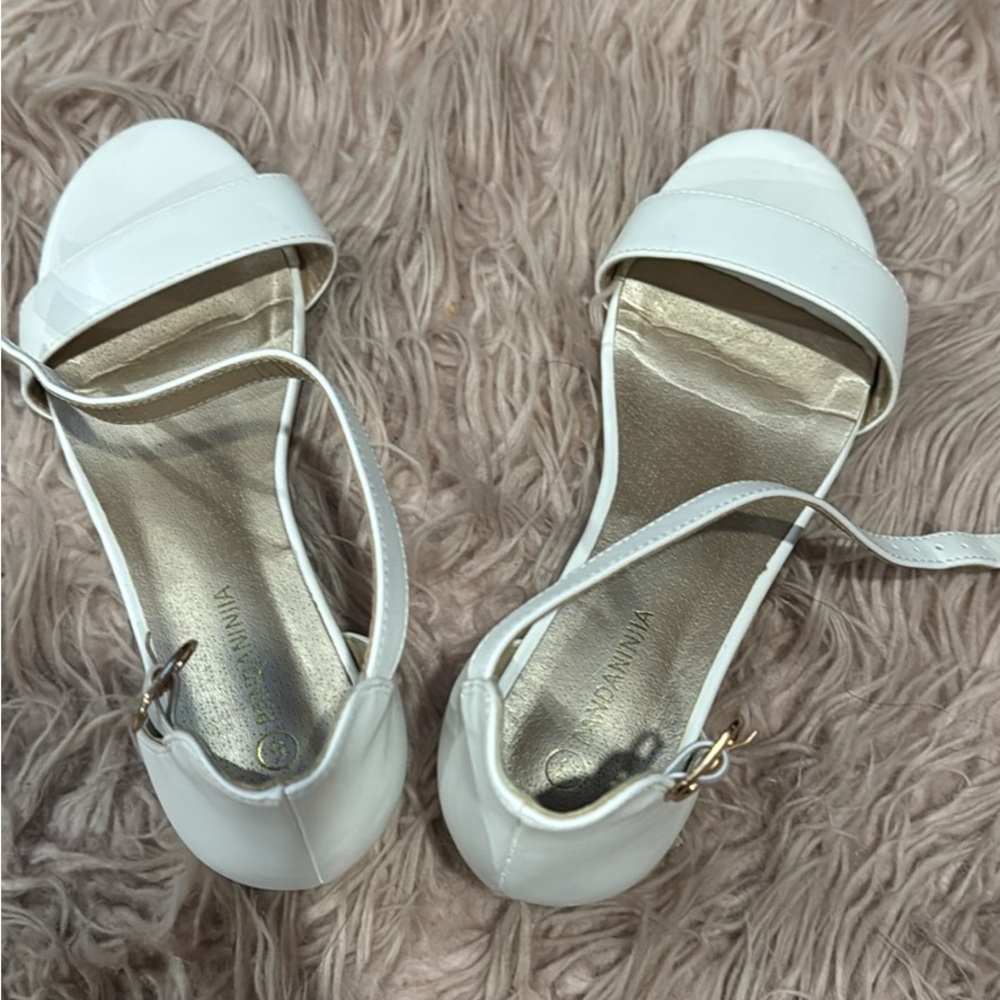 Elegant White Kids Dress Shoes